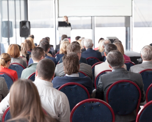 Participants at a business seminar.